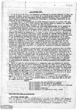 “El proceso 1001”. Historia del proceso.