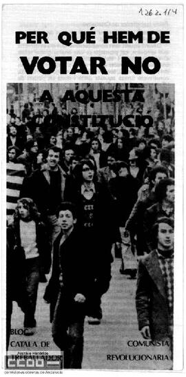 “Per qué hem de votar no a aquesta Constitució”