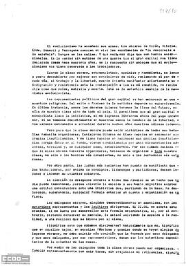 “El evolucionismo ha enseñando sus armas. Los obreros de Morón...”
