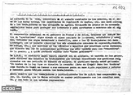 “Trabajadores. ¡A la lucha!”. Octavilla de la Coordinadora de las CC.OO.