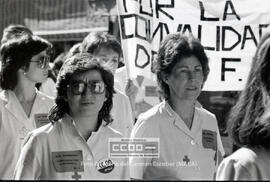 Marcha de las auxiliares de clínica reivindicando su equiparación a FP1