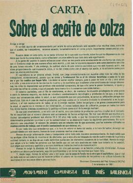 “Carta sobre el aceite de colza”