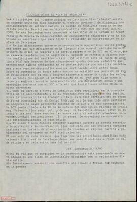 Circular del Comité Executiu de la [LCR] sobre el “Día de Andalucía”