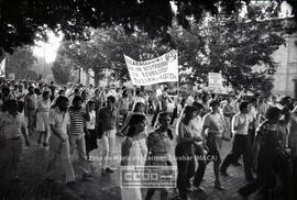 Manifestación en defensa de Nicaragua celebrada en junio de 1983