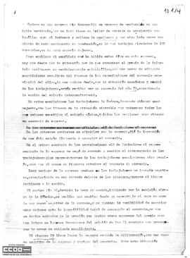 Informe de los trabajadores de Sadrym referente a las negociaciones del convenio de empresa.