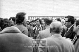 Concentración de los trabajadores en la fábrica Construcciones Metálicas Fernández Palacios – 28