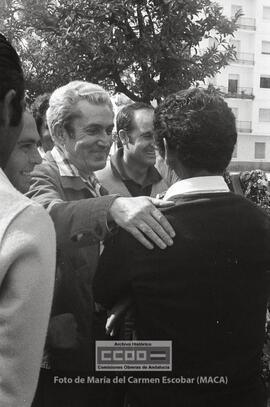 Visita de Marcelino Camacho a La Luisiana y a Puebla de Cazalla