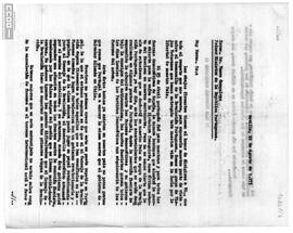 Copia de la carta de un grupo de veteranos dirigida al Primer Ministro de la República de Portugal en la que muestran su apoyo a la revolución portuguesa.