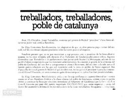 [“Treballadors, treballadores, poble de Catalunya”. Llamamiento del Secretariat Nacional de Catalunya de la LCR a la lucha por las elecciones inmediatas al Parlamento de Catalunya