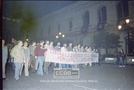 Manifestación en defensa de Nicaragua celebrada en noviembre de 1984