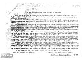 Comunicado de las Comisiones Obreras de Empresas y Ramos en el que muestran su solidaridad con los trabajadores de Aguirrezabala e Intelhorce.