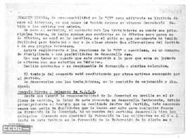 Informe sobre Joaquín Torres, candidato seleccionado por la comisión.