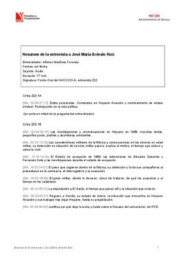 Entrevista a José Mª Arévalo Ruiz