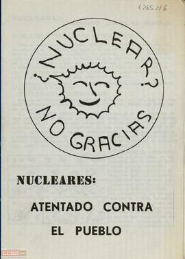 “Nucleares: atentado contra el pueblo”. Llamamiento de la Coordinadora Pro-Jornada Antinuclear a la participación en la  manifestación del día 2 de junio
