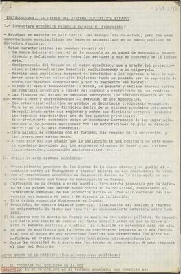 Programa  democrático de recuperación del PTE para salir de la crisis del sistema económico español.