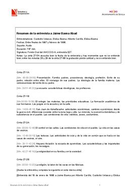 Entrevista a Jaime Baena Abad