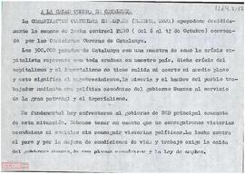 Comunicado del Comité Nacional de Catalunya de la OCE (BR) apoyando la semana de lucha contra el paro