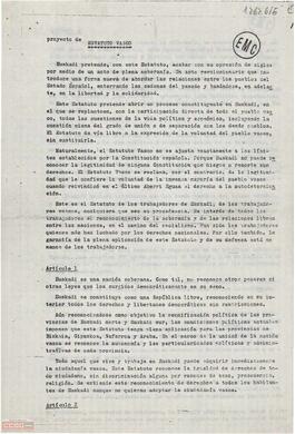 Proyecto de Estatuto vasco. LKI