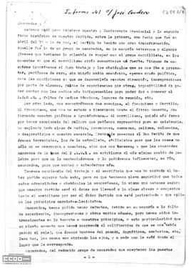 Informe por José Cordero González