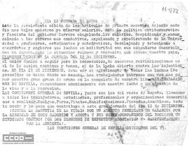 Llamamiento de las Comisiones Obreras de Sevilla a la participación en la jornada del 12 de diciembre.