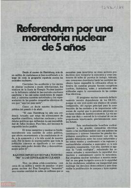 “Referéndum por una moratoria nuclear de 5 años”. Llamamiento del Comité Ejecutivo Federal del PTE a la participación en las jornadas de movilización contra las centrales nucleares