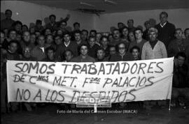 Concentración de los trabajadores en la fábrica Construcciones Metálicas Fernández Palacios – 12