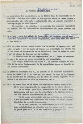 Resolución del  I Congreso titulada: el partido para cambiar las cosas.