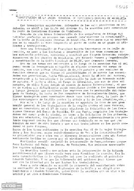 Informe sobre el desarrollo de la Asamblea.