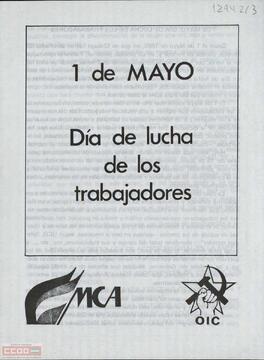 “1 de mayo: día de lucha de los trabajadores”