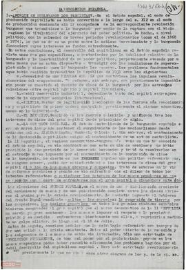 “La revolución española”.