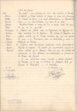 1961 (11 de septiembre) – Acta del Jurado (sesión extraordinaria)
