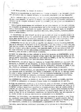 Comunicado de las Comisiones Obreras de Sevilla sobre las movilizaciones de los trabajadores sevillanos.
