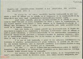 “Basta de asesinatos: todos a la jornada de lucha el martes día 6”. Llamamiento del Comité Provincial de Sevilla de la OCE (Bandera Roja) a la participación en la jornada de lucha