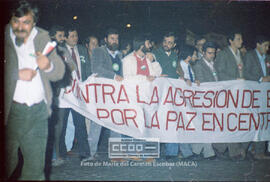 Manifestación en defensa de Nicaragua celebrada en noviembre de 1984 – 37