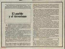 “El pueblo y el terrorismo”