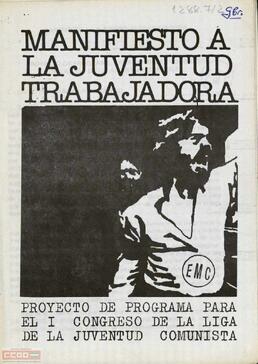 “Manifiesto a la juventud trabajadora. Proyecto de programa para el I Congreso de la Liga de la Juventud Comunista”