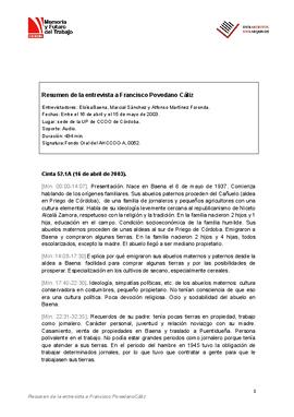 Entrevista a Francisco Povedano Cáliz