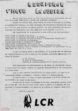 “1º Mayo: recuperar la acción”. Declaración de la LCR