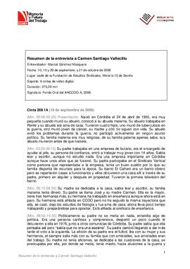 Entrevista a Carmen Santiago Vallecillo