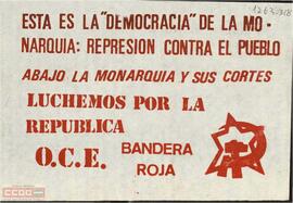 “Esta es la democracia  de la monarquía: represión contra el pueblo…”