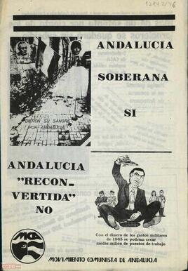 “Andalucía soberana sí, Andalucía reconvertida no”
