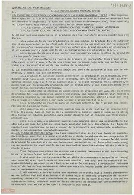 “Charlas de formación: la revolución permanente”