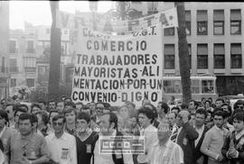 Manifestación de trabajadores de comercios mayoristas de alimentación por su convenio