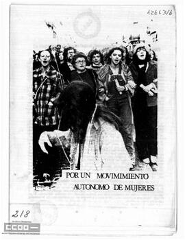 “Por un movimiento autónomo de mujeres”