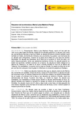 Entrevista a María Luisa Madrera Parejo