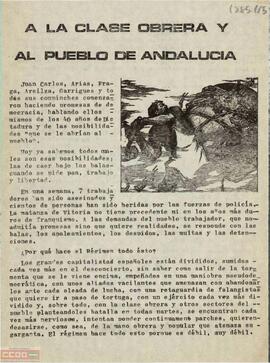 “A la clase obrera y al pueblo de Andalucía”. Llamamiento del Comité Regional de Andalucía del PTE para continuar en la lucha.