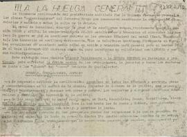 “¡A la huelga general!”. Llamamiento del Comité Nacional de la Liga Comunista.