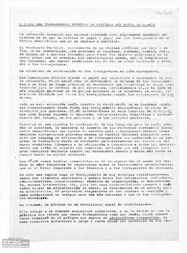 Comunicado de la Coordinadora Provincial del Metal de Madrid en el que convoca una Asamblea de técnicos y trabajadores de oficinas del metal.