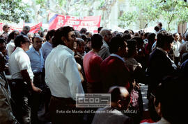 Manifestación 1o de Mayo de 1982. Mitin de CC.OO. del Metal en la Plaza del Cristo de Burgos