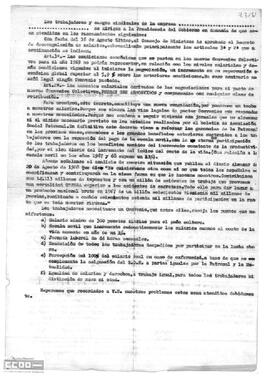Modelo de petición de los trabajadores y cargos sindicales a la Presidencia del Gobierno.